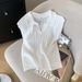 Women's Clothing Women's T Summer New Polo Collar Sleeveless Vest Top T Shirt Ice Silk Sweater Female_ecoleips.com