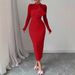 Elegant Patchwork Slit Dress – Slim Fit Sexy Waist Party Evening Gown For Women_ecoleips.com