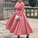 Women's Clothing Solid Color Big Swing Skirt Temperament Evening Dress_ecoleips.com