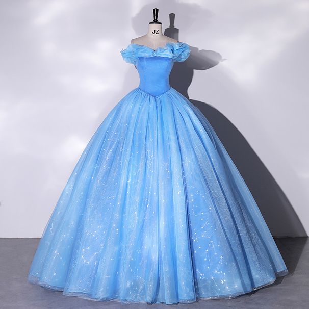 Women's Clothing Runaway Princess Tutu Vocal Art Examination Dress Blue Temperament Coming Of Age Ceremony Photoshoot Forest Style Evening Dress_ecoleips.com