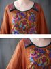 Cotton Linen Long Sleeve Floral Print Vintage Dresses For Women 2025 Spring Autumn Casual Loose Dress Femme Robe Elegant Clothes_ecoleips.com