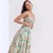 Summer New European And American Style Waist-cinching Short-sleeved Slimming Long With Straps, Sexy Slit Floral Dress_ecoleips.com