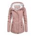 girl Parka Autumn Winter Lamb Wool Jacket European Size Thickened Fleece Cotton Women Casual Hooded Coat Mid-Length_ecoleips.com