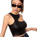 Women's Clothing sexy hot girl women's tight nude top small vest _ecoleips.com