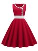 Summer Dress Women Robe Vintage Retro 50s 60s Sleeveless Rockabilly Party Dresses Vestidos_ecoleips.com