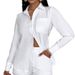 Women's Clothing Elegant Solid Color Pocket Long Sleeved Shirt + Shorts Suit Two Piece Set_ecoleips.com