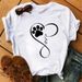 European And American Cross-border Foreign Trade Wholesale Clothing Cartoon Animal Paw Print Round Neck Plus Size_ecoleips.com