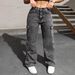 Cross-border Exclusive For European American And AliExpress: Teenage Women's Washed Irregular Denim Multi-pocket_ecoleips.com