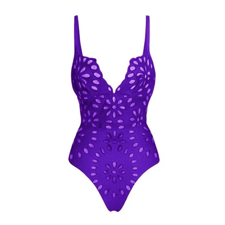 Women's One Piece Swimsuit Deep V Neck Push up Backless Long Overdress European American Style Factory Made Cross Border New_ecoleips.com