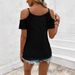 Women's Clothing Spring And Summer New Products Lace Stitching Design Knitted Sling Strapless T Shirt Top_ecoleips.com