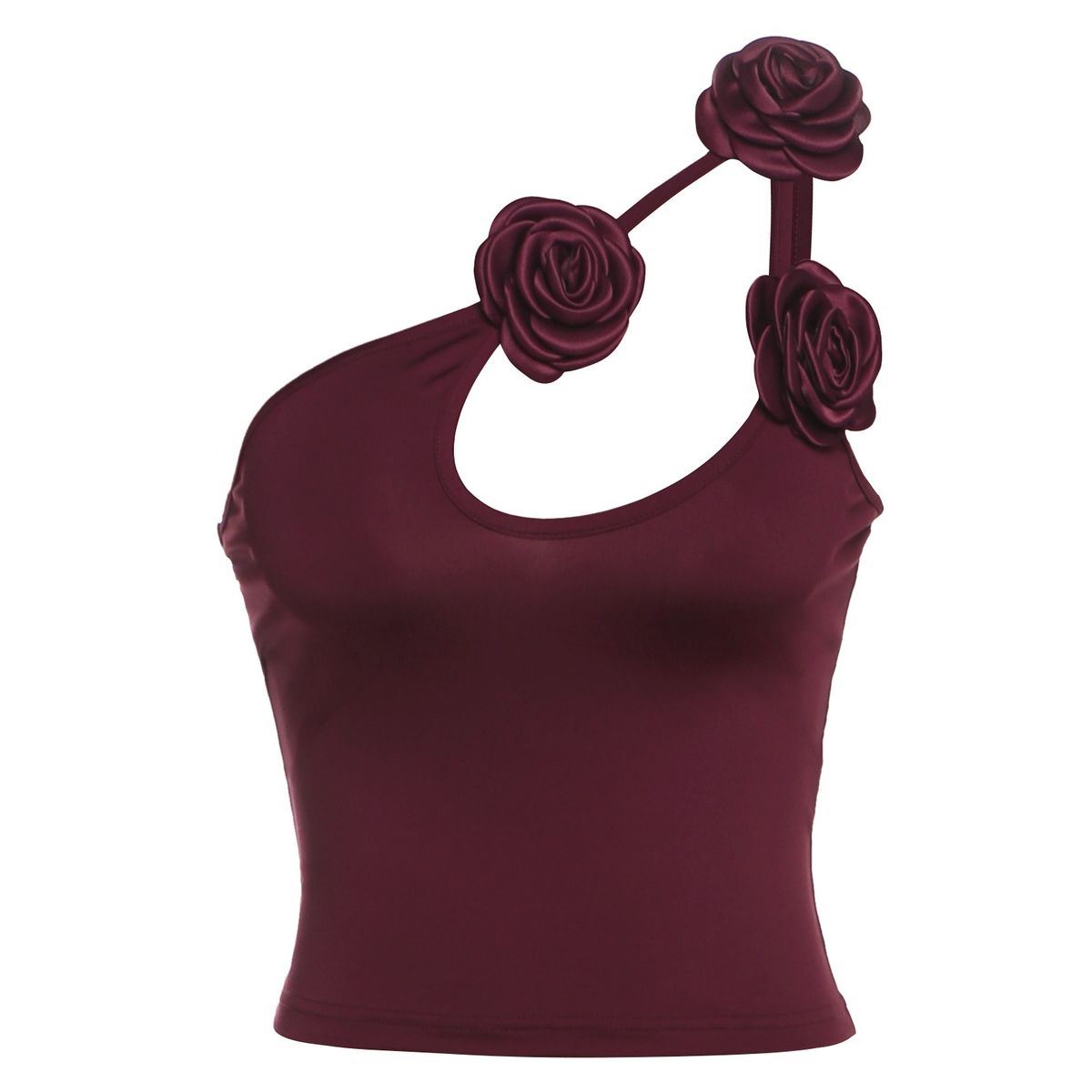 European And American Style 2025 Summer New Women's Clothing, Unique Floral Decoration, Solid Color, Slim-fit, Sexy,_ecoleips.com