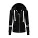 Autumn And Winter Women's Sweater, Sports Cardigan Zip Hooded Sweater Jacket_ecoleips.com