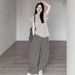 2026 New Summer Dopamine One-piece Shirt Wide-leg Pants Two-piece Set Lazy Style Fashion Casual Thin Suit Small Man_ecoleips.com