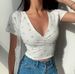 1pcs Summer Women Retro Floral Print T-Shirt Lady Short-Sleeved V-Neck T Shirt Female Sexy Slim Fit Tee Girls Fashion Tops_ecoleips.com