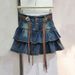Denim For Women Early Autumn New Sweet Age-Reducing Slimming High-Waisted A-Line Cake Short Skirt_ecoleips.com