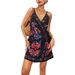 Women's Summer Fashion Casual V Neck Tie up Vacation Style Suspender Dress European American Cross Border E Commerce Hot Selling 2025_ecoleips.com