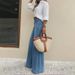 Vintage High-Waisted Wide-Leg Jeans For Women – Retro Stretch Denim Pants With Flowy Hem, Comfortable & Stylish (Light Blue Wash, Dark Blue, Blue)_ecoleips.com