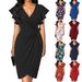 2023 European And American Cross-Border Trade Sweet Style Elegant Twist Slim Waist Ruched Solid Color Dress For Women_ecoleips.com