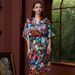 Cross-border Printed Nightgown For Women, Summer Sexy Ice Mid-sleeve Plus-size Bathrobe, Silk Bridal Robe, Manufacturer_ecoleips.com