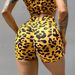 Women's High-Waisted Yoga Shorts With Leopard Print - Breathable, Quick-Dry & Butt-Lifting For Gym, Fitness & Workout_ecoleips.com
