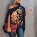 Summer Halter-Neck Bat-Sleeve Printed Shirts For Women And Women_ecoleips.com