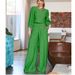 Women's clothing new fashion short long-sleeved tops high-waisted wide-leg pants two-piece set_ecoleips.com