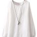 Plus Size Women's Long Sleeve Casual Shirt – Oversized Relaxed Fit Solid Color Blouse, Comfortable & Stylish_ecoleips.com
