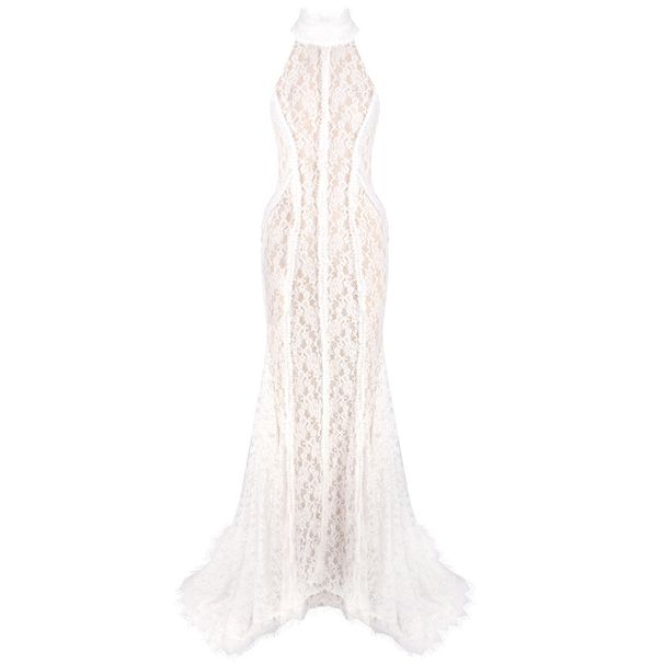 Chinese Retro Bride's Wedding Toasting Dress White Cheongsam American Slim Fit Evening Dress For Women In Stock_ecoleips.com