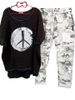 Women’s Clothing New Printed Round Neck Short Sleeve T shirt Pants Western Style Two piece Suit_ecoleips.com