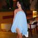 Summer New Style Women's Dress Pure Delicate Backless Low Cut Tie Waist Mesh Breathable Loose Fitting Spaghetti Strap_ecoleips.com