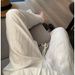 Suitable For All Seasons White Linen Wide-Leg For Women, Summer Thin Loose Fit, Sun-Protective Cotton-Linen P, Casual Straight-Leg Yamamoto_ecoleips.com
