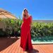 Elegant V-Neck Backless Lace Slit Dress Adjustable Straps Flowy Feminine Women's Clothing Set Red White Black S-2XL_ecoleips.com