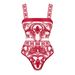 Women's Clothing Swimwear New Ethnic Style Printed One Piece Swimsuit Suit Female_ecoleips.com