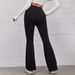 European And American Cross-Border Women's Spring Summer New High-Waisted Slimming Long Yoga Sports Running Flared_ecoleips.com