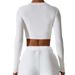 Women's Clothing Colorvalue Fitness Sports Top For Women Casual Ribbed Crew Neck Long Sleeve Yoga Running Sweatshirt Polyester_ecoleips.com