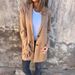 2024 Cross-Border Independent Station New Fashion Suede Lapel Long Coat S0548_ecoleips.com
