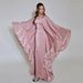 Women's Clothing Muslim Fashion Women's Robe Dress With Slim Waist Large Sleeves Sparkling Patchwork Modest Abaya Dress_ecoleips.com