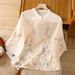 Spring/Summer Heavy-Duty Embroidered Shirt For Women, Featuring A New Chinese-Style Design With A Vertical Collar, Diago_ecoleips.com