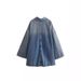 Women's Clothing Spring And Summer New Women's Clothing Simple Fashion All Match Style Lapel Loose Denim Dress_ecoleips.com