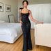 Sexy See-Through Lace Slim Dress - One-Line Collar Women's Dress, European & American Summer Fashion_ecoleips.com