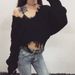 Women's Oversized Off-Shoulder V-Neck Sweater - Lazy Chic Knit Pullover With Distressed Details, Casual Loose Fit, Spring & Fall Fashion_ecoleips.com