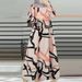 In Stock Cross-Border New Printed Middle Eastern Muslim Malay Full Sleeve Round Neck Robe Long Dress Factory Wholesale_ecoleips.com