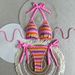 2026 Women's Halter Neck Tie Up Bikini Sexy Striped Two Piece Swimsuit New American Style Fashion_ecoleips.com