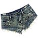 2025s Short Studded Denim Shorts Ultra Low Waist Hot Punk Style Nightclub Women's Pants Frayed Edges Distressed Washed_ecoleips.com