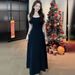 Women's Sexy French Style Long Suspender Dress Alluring Trendy Summer Beach Vacation Wear_ecoleips.com