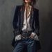 Women's Long Sleeved Velvet Jacket Solid Color Patchwork Lace_ecoleips.com