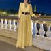 New Women's Clothing In Europe And The United States Fashionable V Neck Long Sleeved Shirt Elegant Slim Waist Sequined Wide Legs Party Jumpsuits_ecoleips.com