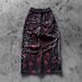 Unisex American Style Loose Casual Pants Retro Hip Hop Print Long Trousers Women's Clothing Bottoms_ecoleips.com