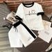 Women's Summer Casual T-Shirt And Shorts Set Heartbeat Love Print Comfortable Loose Fit Lounge Wear_ecoleips.com