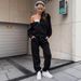 Women's Long Sleeve Stand Collar Two-Piece Set Casual Sportswear Stylish Autumn Winter Outfit_ecoleips.com